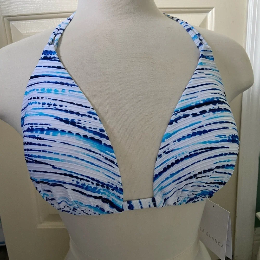 La Blanca elemental balance triangle bikini top